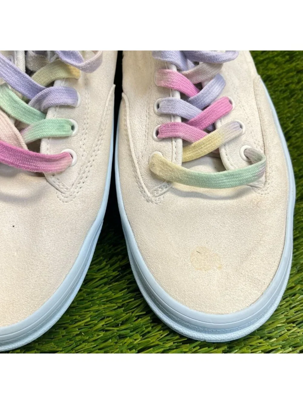 Vans Sentry WC High Mens Size 10 Beige Blue Pink Athletic Suede Shoes Sneakers